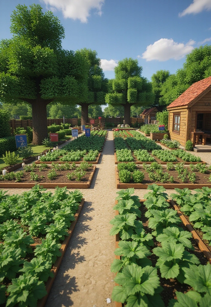 30 Minecraft Garden Ideas That Gamers Will Love to Build 23 30 Minecraft Garden Ideas That Gamers Will Love to Build - 23. Farm-to-Table Garden