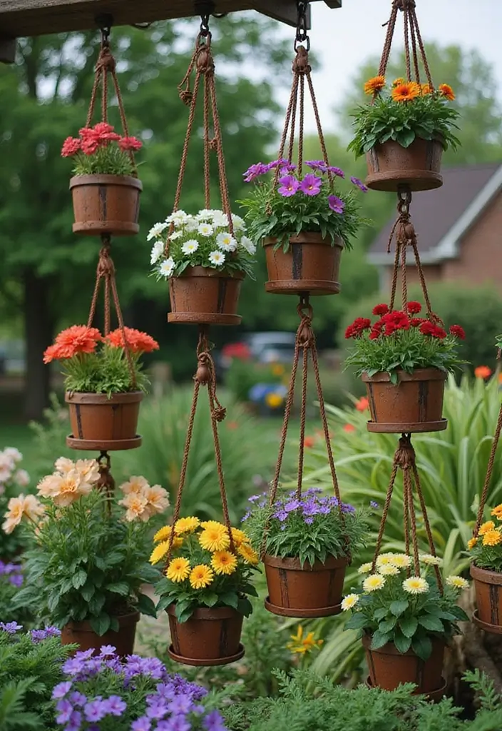 30 Minecraft Garden Ideas That Gamers Will Love to Build 4 30 Minecraft Garden Ideas That Gamers Will Love to Build - 4. Hanging Planters