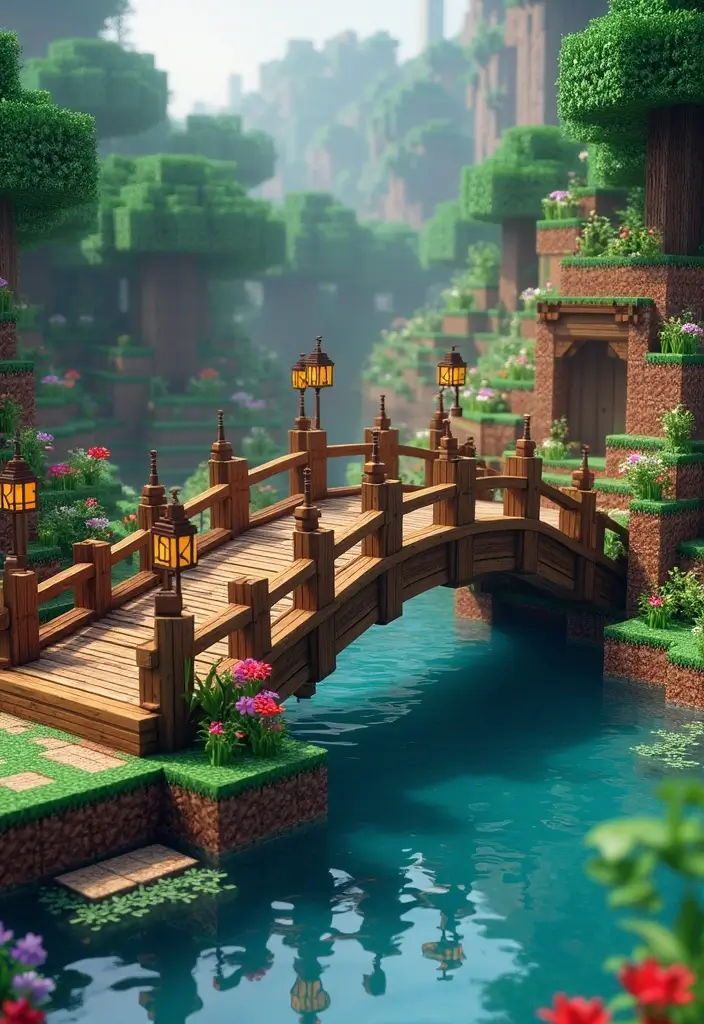 30 Minecraft Japanese Garden Ideas You’ll Love to Recreate 7 30 Minecraft Japanese Garden Ideas You’ll Love to Recreate - 7. Traditional Bridges
