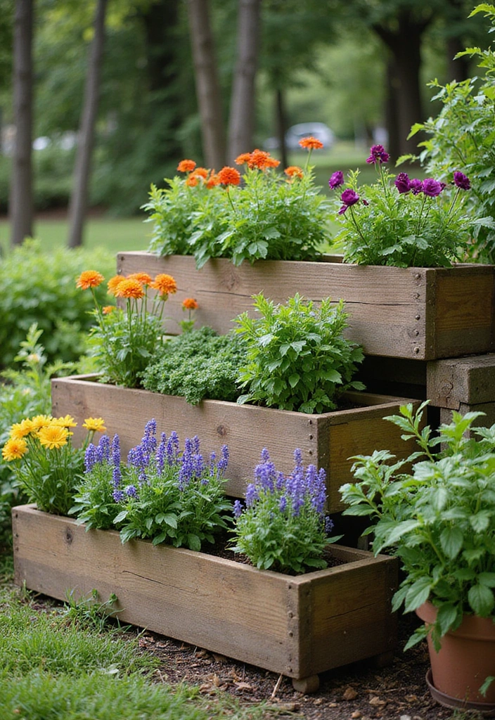 30 Raised Bed Garden Designs That Maximize Space and Style 2 30 Raised Bed Garden Designs That Maximize Space and Style - 2. Stacked Planter Boxes