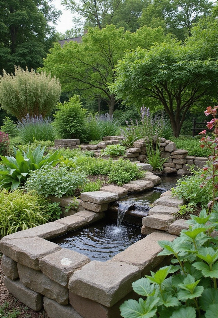 30 Raised Bed Garden Designs That Maximize Space and Style 21 30 Raised Bed Garden Designs That Maximize Space and Style - 21. Integrated Water Features