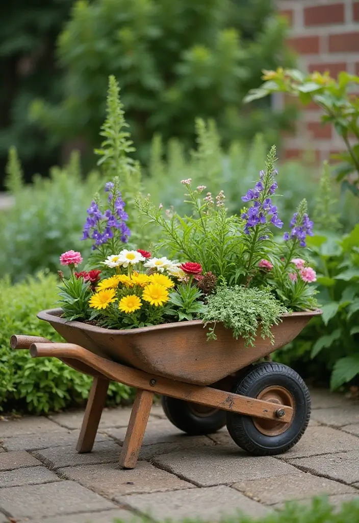 30 Raised Bed Garden Designs That Maximize Space and Style 7 30 Raised Bed Garden Designs That Maximize Space and Style - 7. Wheelbarrow Gardens