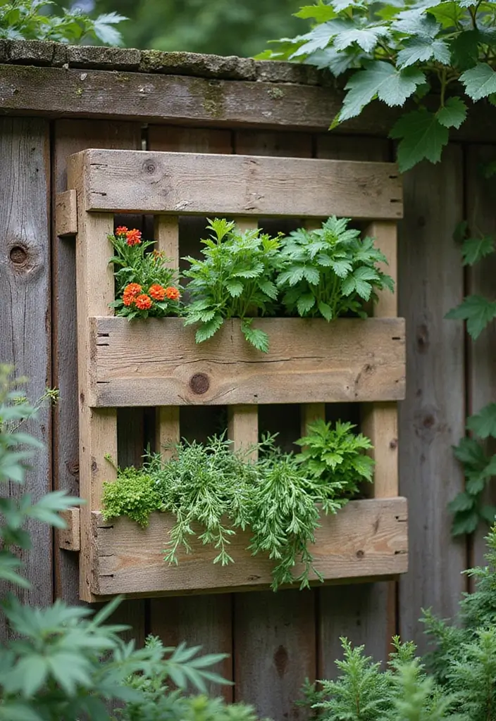 30 Rustic Garden Ideas Full of Natural and Cozy Charm 1 30 Rustic Garden Ideas Full of Natural and Cozy Charm - 1. Vertical Pallet Garden