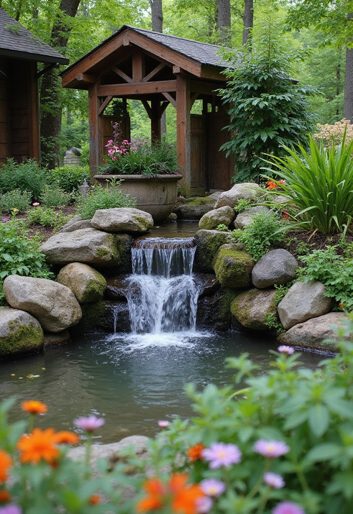 30 Rustic Garden Ideas Full of Natural and Cozy Charm 15 30 Rustic Garden Ideas Full of Natural and Cozy Charm - 15. Rustic Water Features