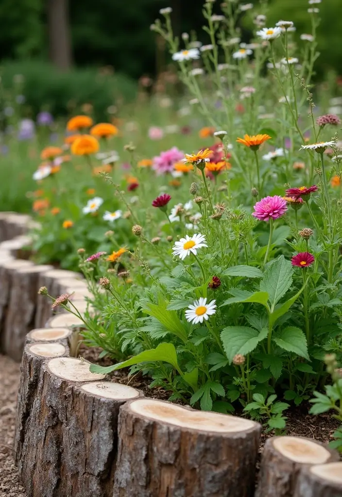 30 Rustic Garden Ideas Full of Natural and Cozy Charm 18 30 Rustic Garden Ideas Full of Natural and Cozy Charm - 18. Rustic Treated Log Edging