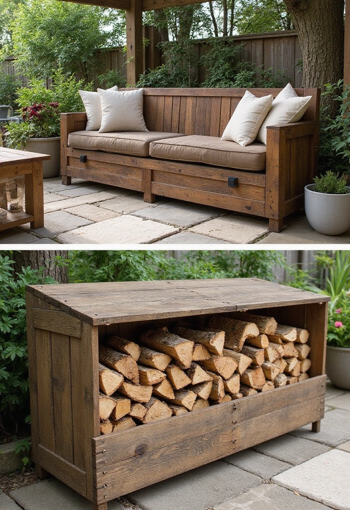 30 Rustic Garden Ideas Full of Natural and Cozy Charm 23 30 Rustic Garden Ideas Full of Natural and Cozy Charm - 23. Cozy Firewood Storage