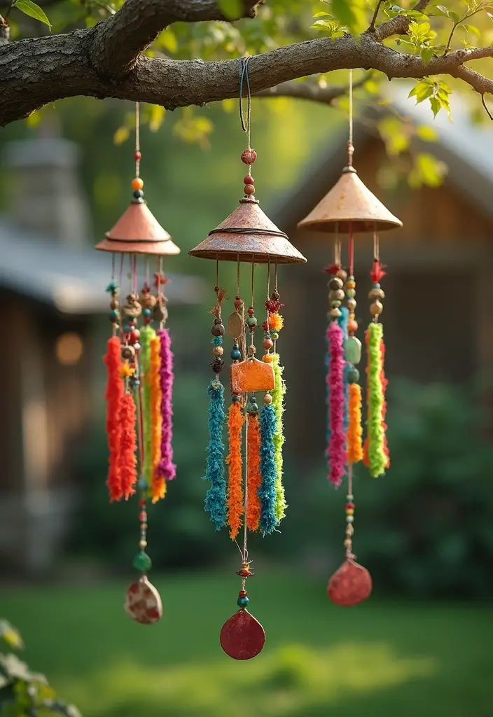 30 Rustic Garden Ideas Full of Natural and Cozy Charm 24 30 Rustic Garden Ideas Full of Natural and Cozy Charm - 24. Whimsical Wind Chimes