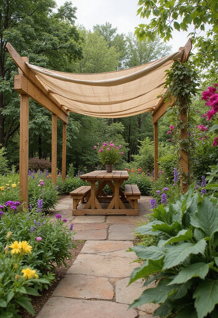 30 Rustic Garden Ideas Full of Natural and Cozy Charm 30 30 Rustic Garden Ideas Full of Natural and Cozy Charm - 30. Summer Shade Canopy