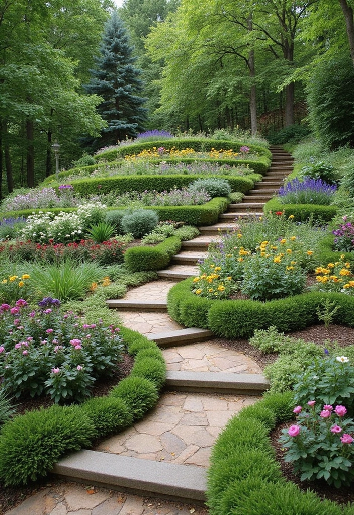 30 Small Courtyard Garden Ideas That Feel Like a Hidden Gem 21 30 Small Courtyard Garden Ideas That Feel Like a Hidden Gem - 21. Terraced Garden Design
