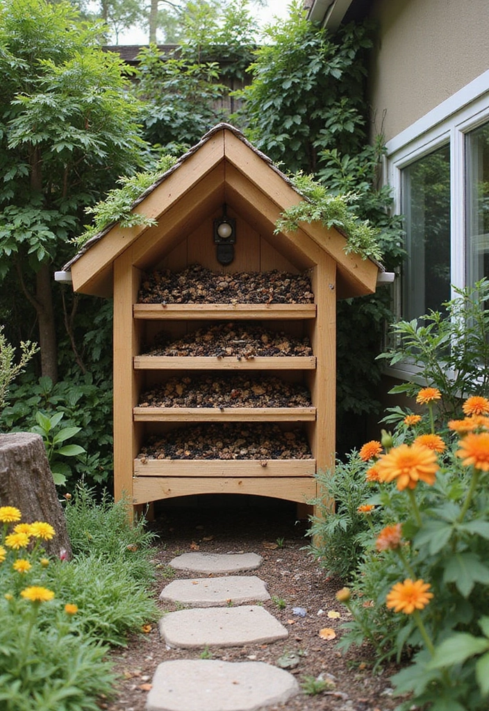 30 Small Courtyard Garden Ideas That Feel Like a Hidden Gem 23 30 Small Courtyard Garden Ideas That Feel Like a Hidden Gem - 23. Insect Hotels
