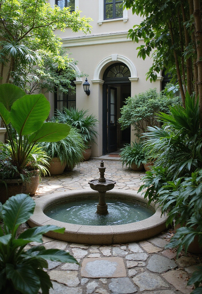 30 Small Courtyard Garden Ideas That Feel Like a Hidden Gem 28 30 Small Courtyard Garden Ideas That Feel Like a Hidden Gem - 28. Water Features