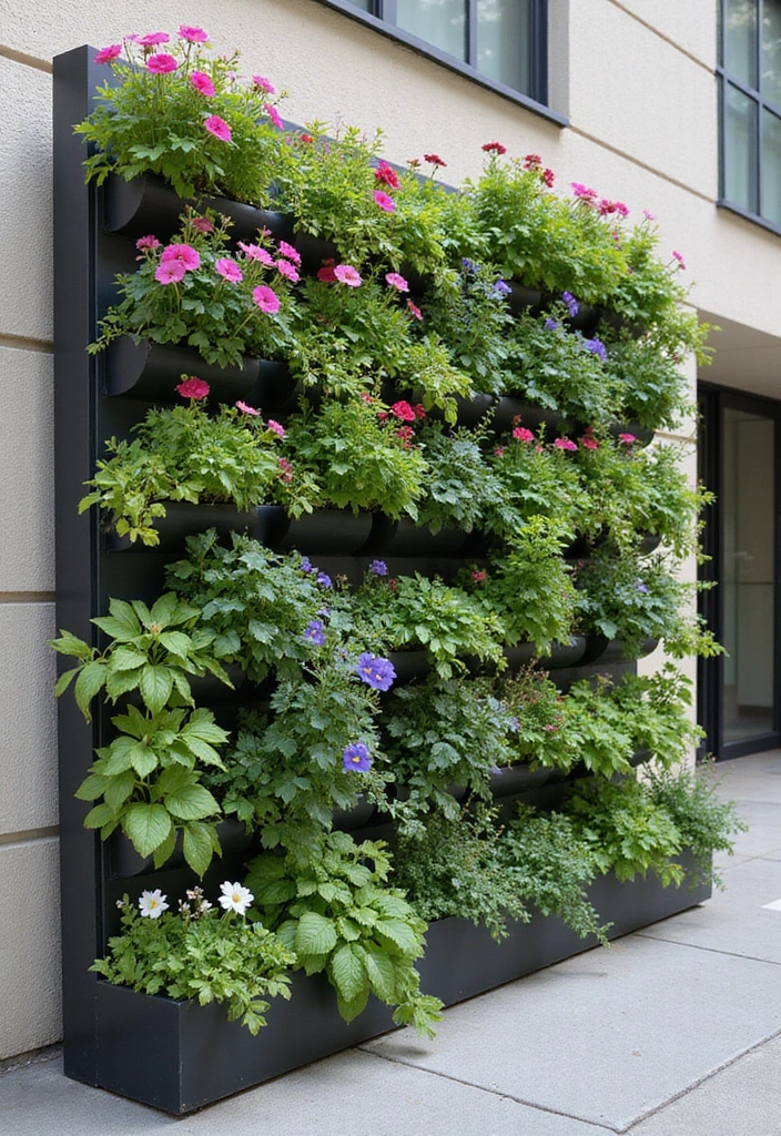 30 Small Courtyard Garden Ideas That Feel Like a Hidden Gem 6 30 Small Courtyard Garden Ideas That Feel Like a Hidden Gem - 6. Modular Vertical Garden Systems