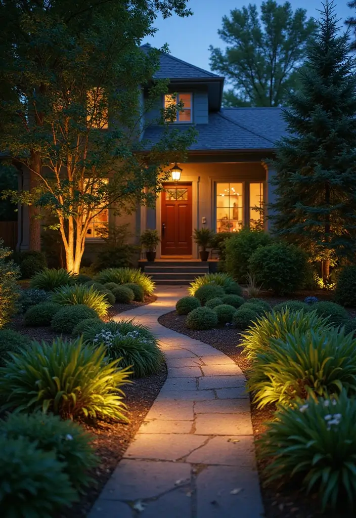 30 Small Front Garden Ideas That Make a Huge Impact 17 30 Small Front Garden Ideas That Make a Huge Impact - 17. Garden Lighting
