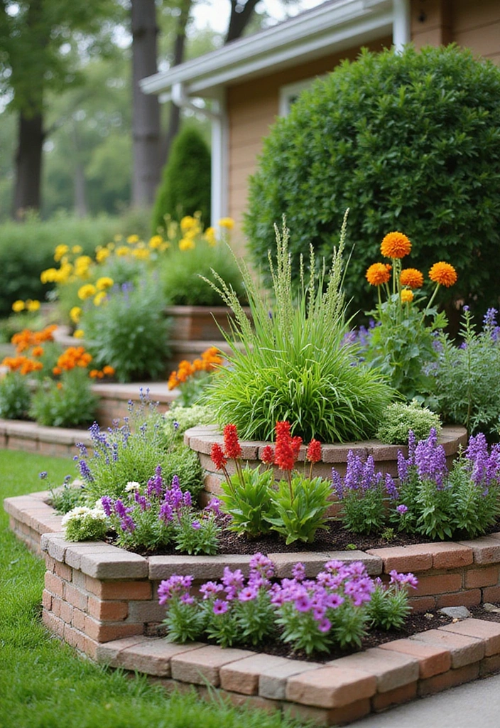 30 Small Front Garden Ideas That Make a Huge Impact 2 30 Small Front Garden Ideas That Make a Huge Impact - 2. Tiered Planting Beds