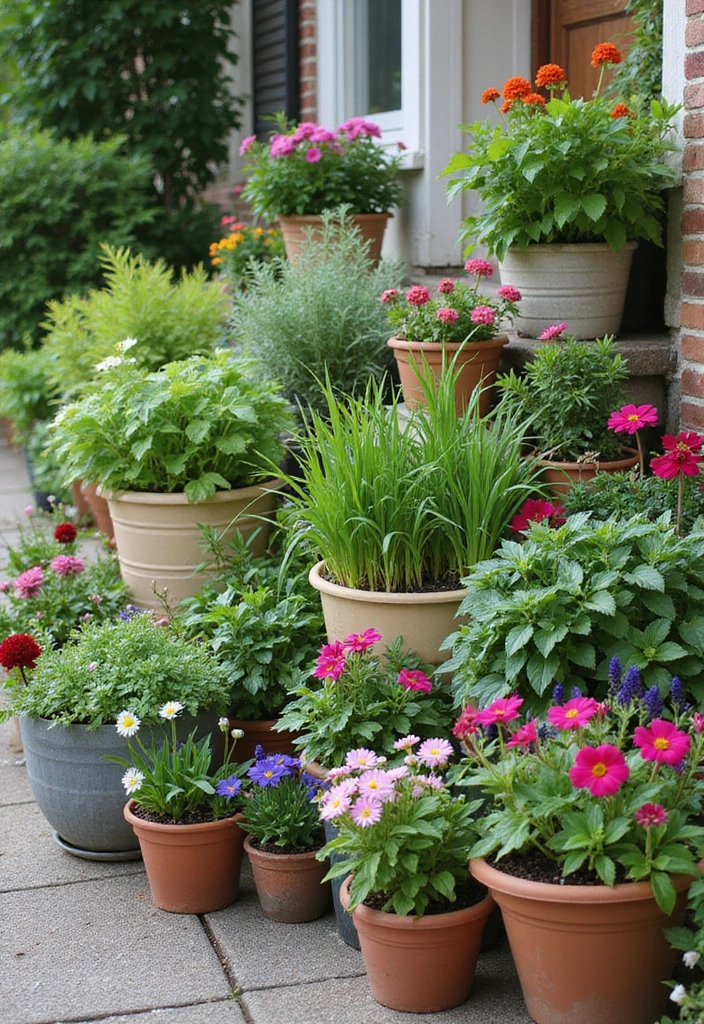 30 Small Front Garden Ideas That Make a Huge Impact 3 30 Small Front Garden Ideas That Make a Huge Impact - 3. Container Gardening
