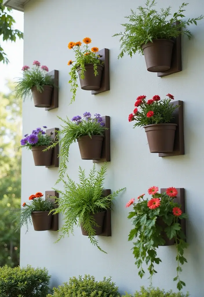 30 Small Front Garden Ideas That Make a Huge Impact 5 30 Small Front Garden Ideas That Make a Huge Impact - 5. Wall-Mounted Planters