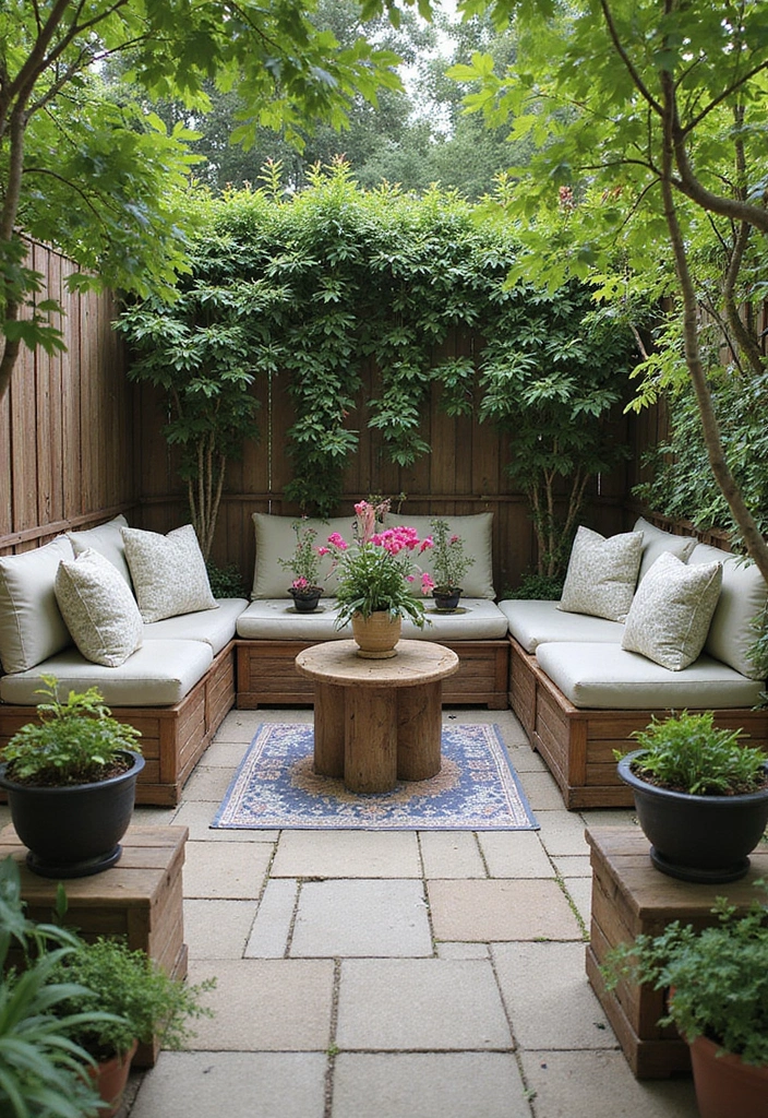 30 Small Garden Ideas on a Budget That Look Expensive 20 30 Small Garden Ideas on a Budget That Look Expensive - 20. Outdoor Seating with Planters