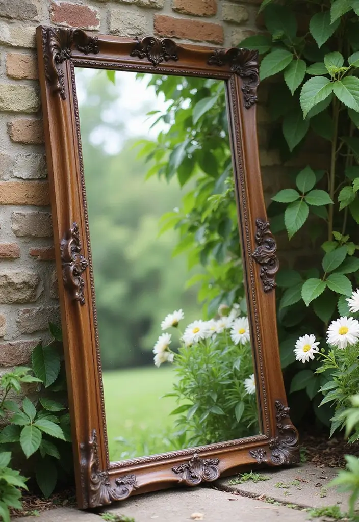 30 Small Garden Ideas on a Budget That Look Expensive 25 30 Small Garden Ideas on a Budget That Look Expensive - 25. Garden Mirror