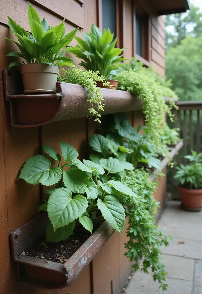 30 Small Garden Ideas on a Budget That Look Expensive 26 30 Small Garden Ideas on a Budget That Look Expensive - 26. Gutter Garden