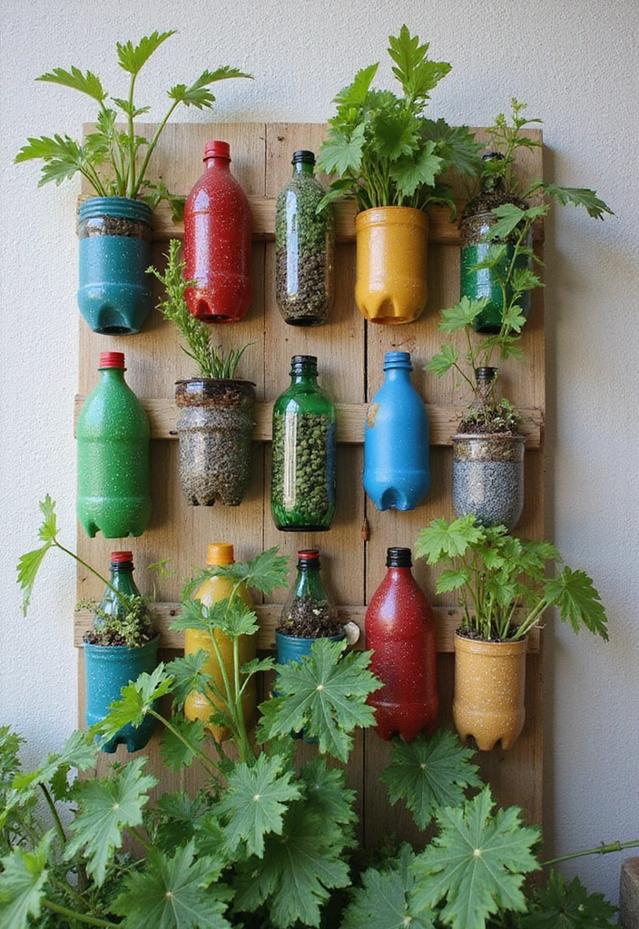 30 Small Garden Ideas on a Budget That Look Expensive 6 30 Small Garden Ideas on a Budget That Look Expensive - 6. Recycled Bottle Garden