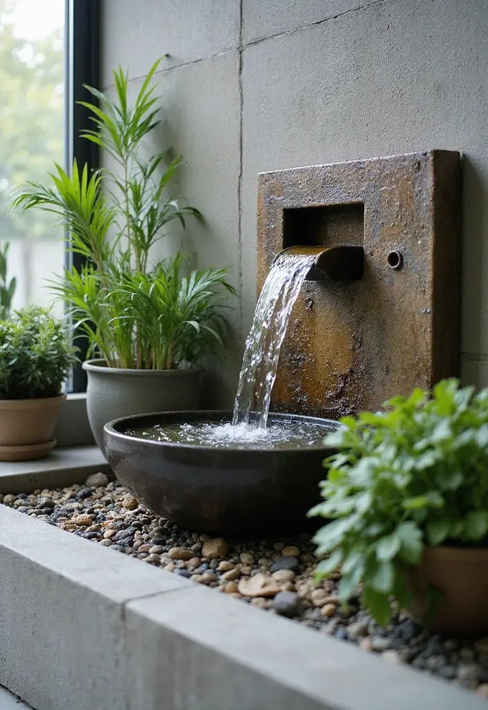 30 Small Garden Waterfall Ideas That Add Calm and Beauty 17 30 Small Garden Waterfall Ideas That Add Calm and Beauty - 17. Small Wall Fountain