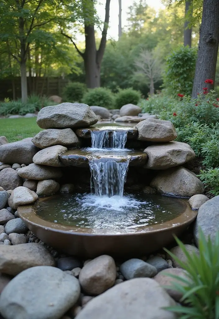 30 Small Garden Waterfall Ideas That Add Calm and Beauty 23 30 Small Garden Waterfall Ideas That Add Calm and Beauty - 23. Floating Waterfall