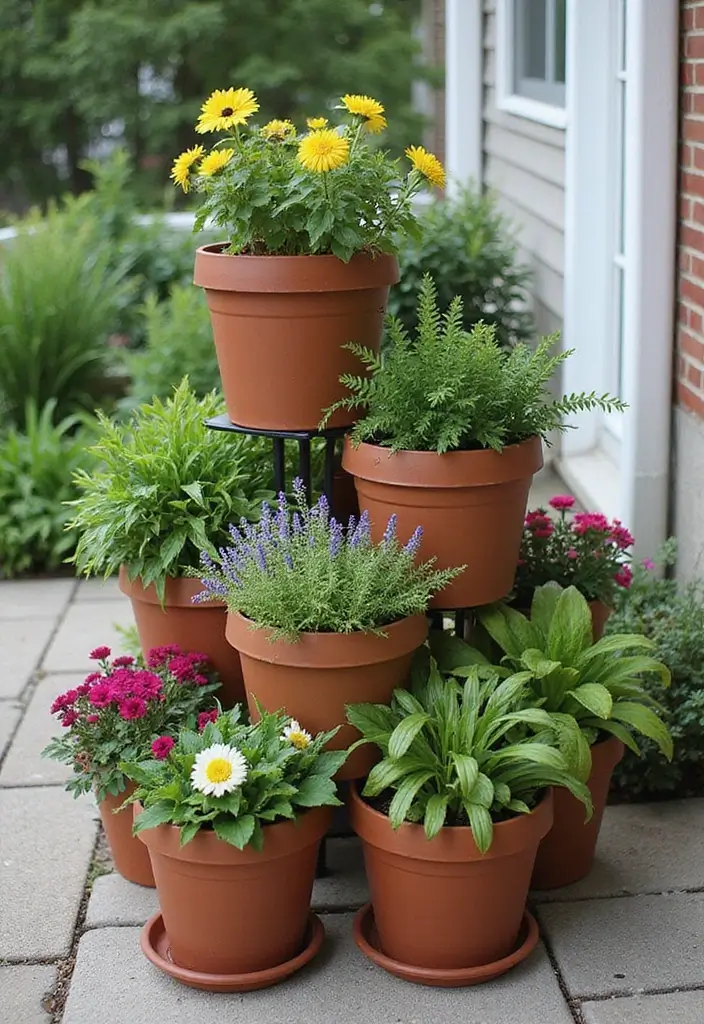 30 Small Patio Garden Ideas That Bring Big Style 18 30 Small Patio Garden Ideas That Bring Big Style - 18. Stacked Planter System