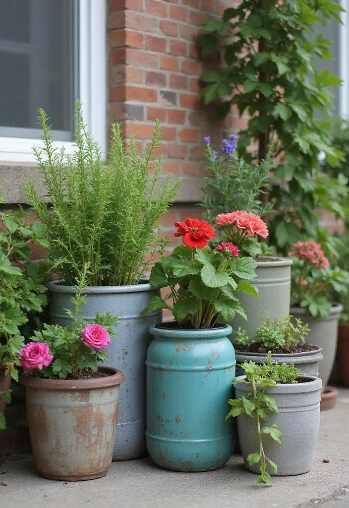 30 Small Patio Garden Ideas That Bring Big Style 21 30 Small Patio Garden Ideas That Bring Big Style - 21. Upcycled Containers