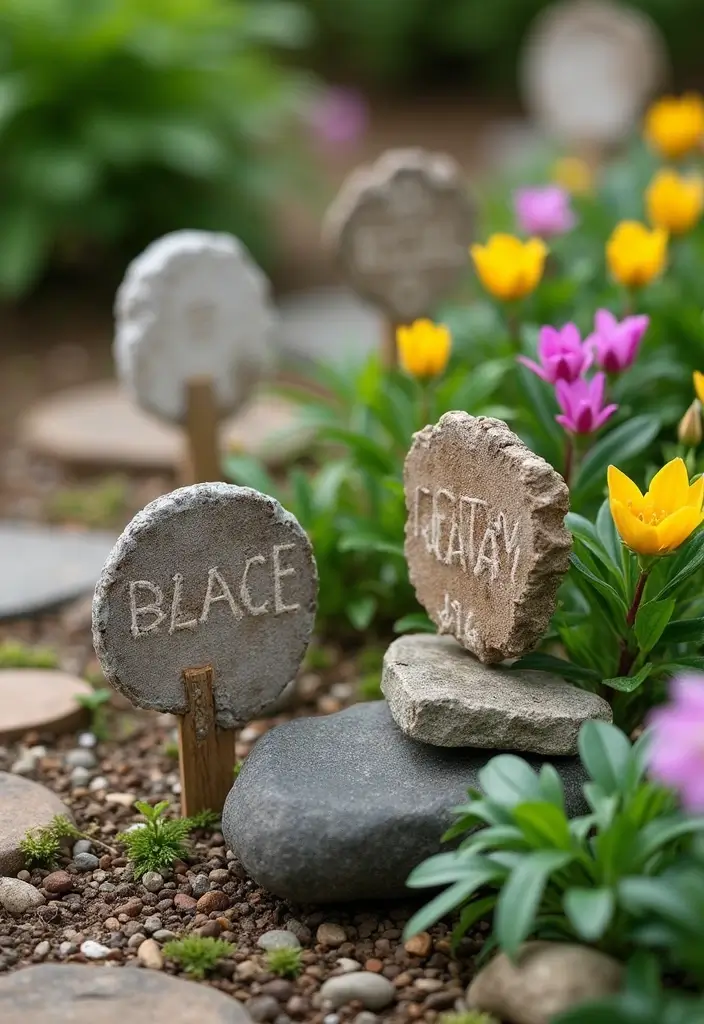 30 Small Patio Garden Ideas That Bring Big Style 23 30 Small Patio Garden Ideas That Bring Big Style - 23. Artistic Plant Markers