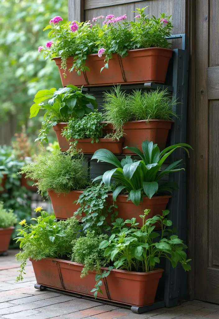 30 Small Patio Garden Ideas That Bring Big Style 26 30 Small Patio Garden Ideas That Bring Big Style - 26. Creative Stacking Planters