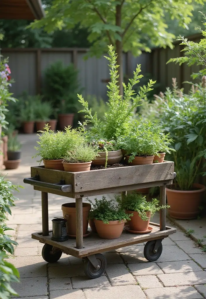 30 Small Patio Garden Ideas That Bring Big Style 30 30 Small Patio Garden Ideas That Bring Big Style - 30. Portable Garden Carts