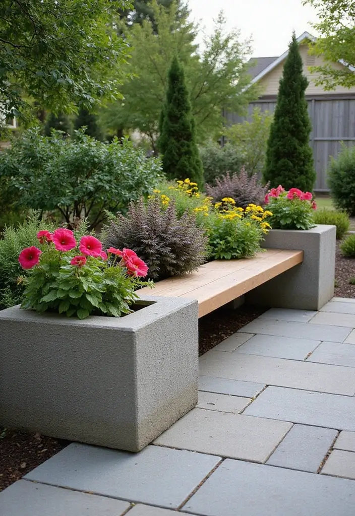 30 Small Patio Garden Ideas That Bring Big Style 4 30 Small Patio Garden Ideas That Bring Big Style - 4. Built-In Bench with Planters