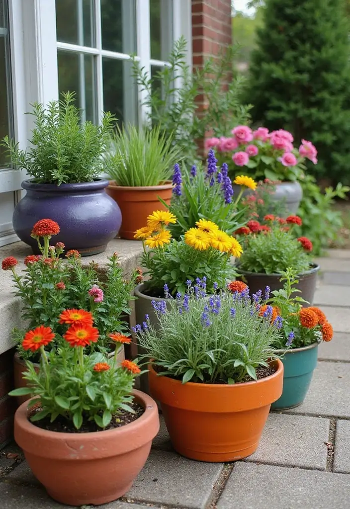 30 Small Patio Garden Ideas That Bring Big Style 5 30 Small Patio Garden Ideas That Bring Big Style - 5. Colorful Container Gardening