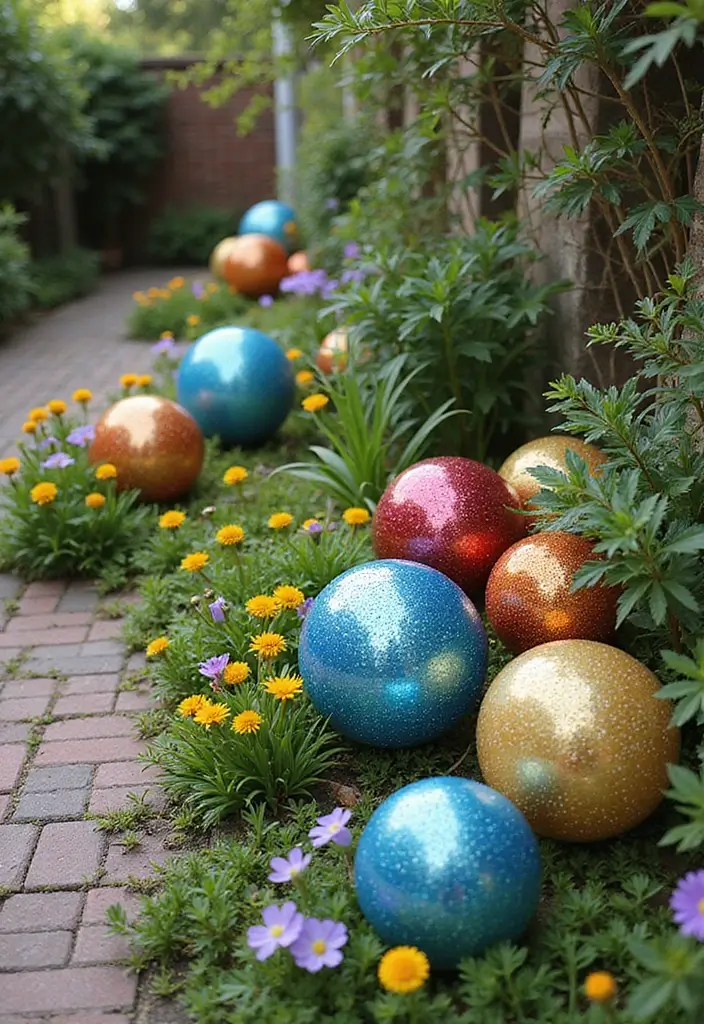 30 Small Patio Garden Ideas That Bring Big Style 8 30 Small Patio Garden Ideas That Bring Big Style - 8. Decorative Gazing Balls