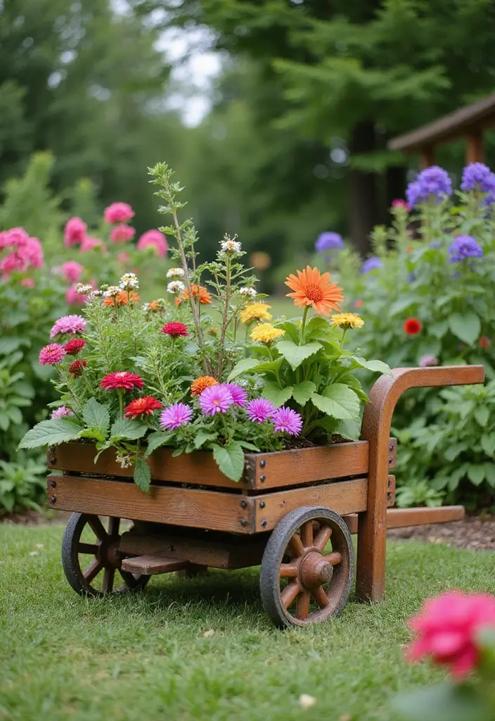 30 Small Yard Garden Ideas That Make Every Inch Count 18 30 Small Yard Garden Ideas That Make Every Inch Count - 18. Portable Garden Carts