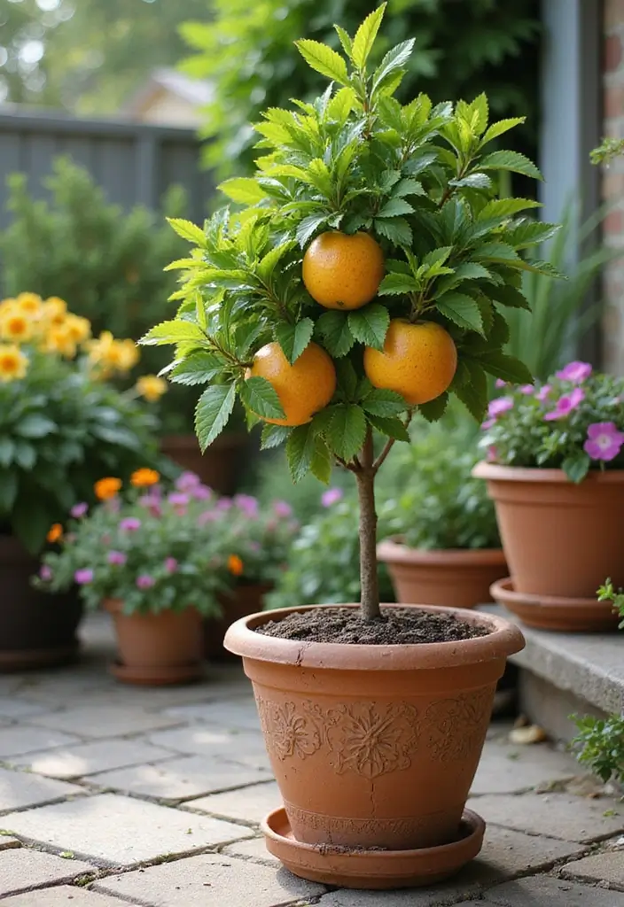 30 Small Yard Garden Ideas That Make Every Inch Count 23 30 Small Yard Garden Ideas That Make Every Inch Count - 23. Fruit Trees on Patios