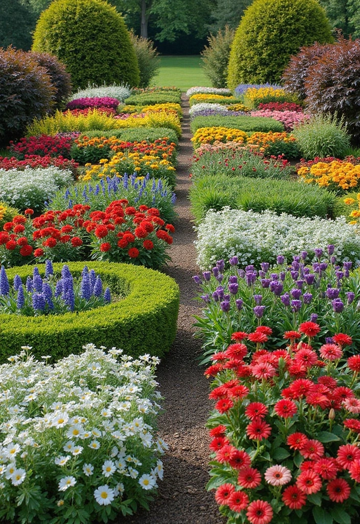 30 Square Garden Design Ideas That Are Symmetrical and Stunning 10 30 Square Garden Design Ideas That Are Symmetrical and Stunning - 10. Seasonal Color Schemes