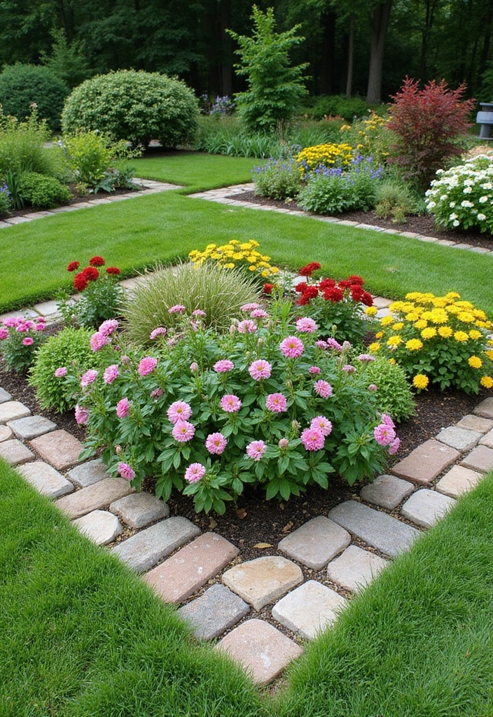 30 Square Garden Design Ideas That Are Symmetrical and Stunning 12 30 Square Garden Design Ideas That Are Symmetrical and Stunning - 12. Edging with Stone