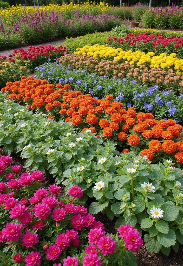 30 Square Garden Design Ideas That Are Symmetrical and Stunning 16 30 Square Garden Design Ideas That Are Symmetrical and Stunning - 16. Color-Themed Planting