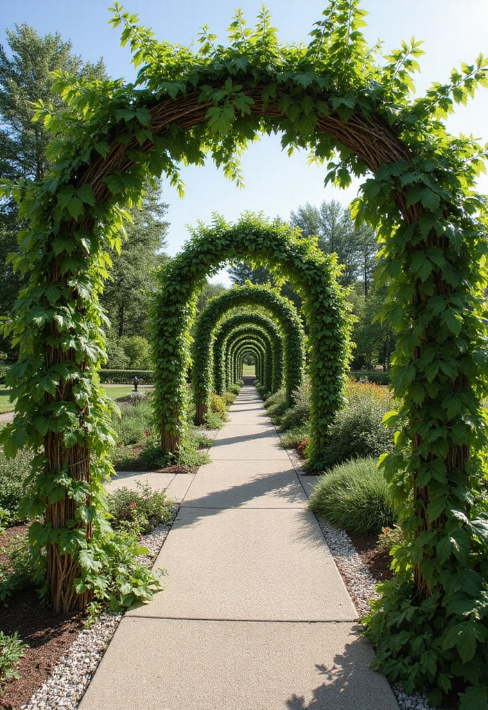 30 Square Garden Design Ideas That Are Symmetrical and Stunning 18 30 Square Garden Design Ideas That Are Symmetrical and Stunning - 18. Artistic Trellises