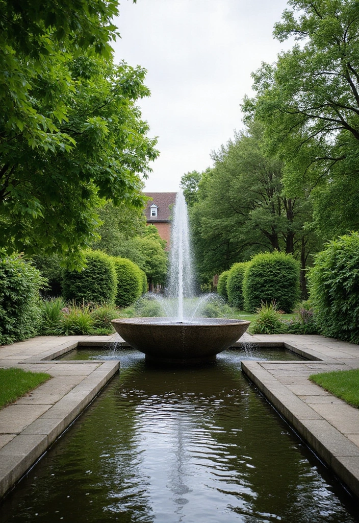 30 Square Garden Design Ideas That Are Symmetrical and Stunning 21 30 Square Garden Design Ideas That Are Symmetrical and Stunning - 21. Water Features