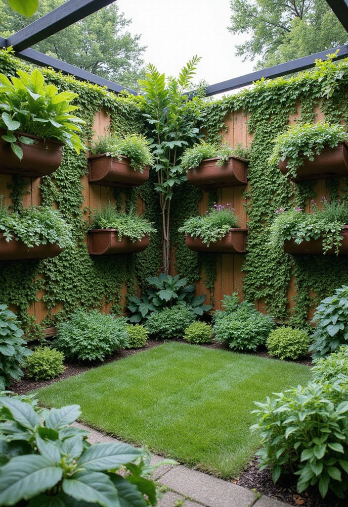 30 Square Garden Design Ideas That Are Symmetrical and Stunning 26 30 Square Garden Design Ideas That Are Symmetrical and Stunning - 26. Vertical Space Utilization