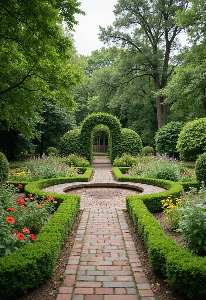 30 Square Garden Design Ideas That Are Symmetrical and Stunning 3 30 Square Garden Design Ideas That Are Symmetrical and Stunning - 3. Symmetrical Shrub Borders