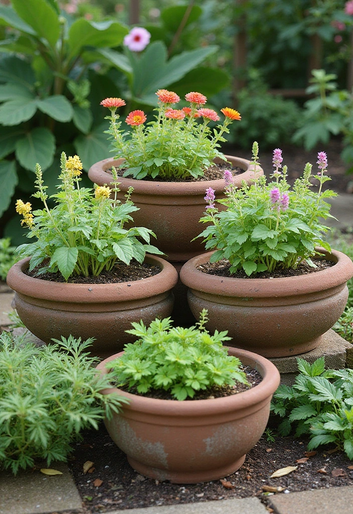 30 Square Garden Design Ideas That Are Symmetrical and Stunning 5 30 Square Garden Design Ideas That Are Symmetrical and Stunning - 5. Tiered Planters