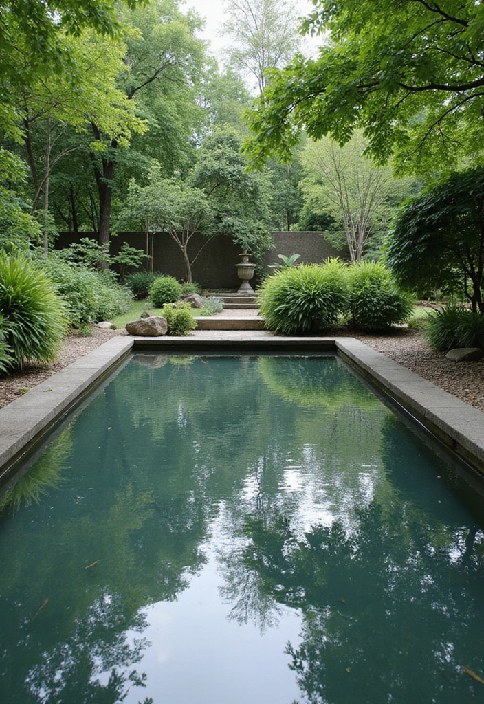 30 Square Garden Design Ideas That Are Symmetrical and Stunning 6 30 Square Garden Design Ideas That Are Symmetrical and Stunning - 6. Reflection Pools