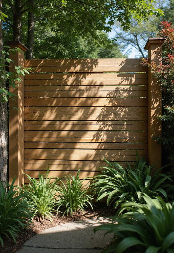 30 Stylish Garden Fence Ideas That Add Privacy and Charm 16 30 Stylish Garden Fence Ideas That Add Privacy and Charm - 16. Shadow Box Fencing for Depth