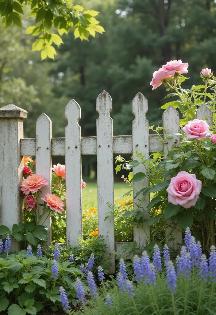 30 Stylish Garden Fence Ideas That Add Privacy and Charm 17 30 Stylish Garden Fence Ideas That Add Privacy and Charm - 17. Picket Fences with a Twist