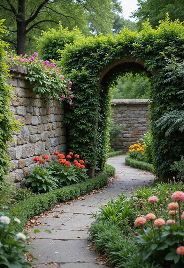 30 Stylish Garden Fence Ideas That Add Privacy and Charm 18 30 Stylish Garden Fence Ideas That Add Privacy and Charm - 18. Historic Stone Walls