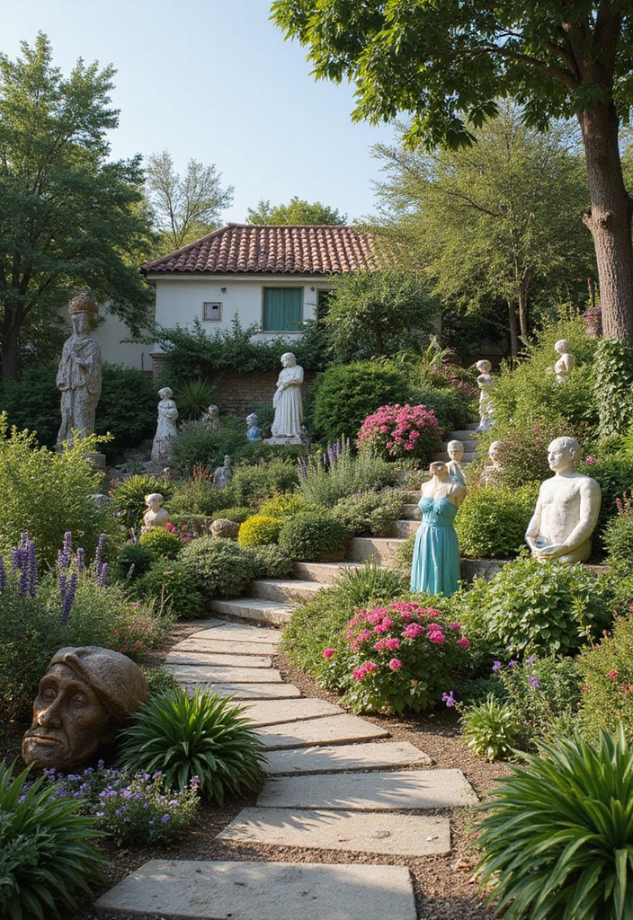 30 Terrace Garden Ideas That Redefine Outdoor Living 24 30 Terrace Garden Ideas That Redefine Outdoor Living - 24. Sculpture Gardens: Art in Nature