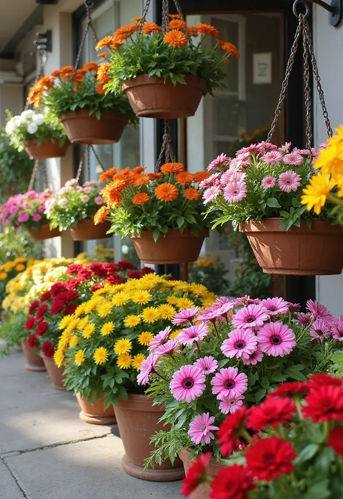 30 Tiered Garden Ideas That Add Layers of Beauty 11 30 Tiered Garden Ideas That Add Layers of Beauty - 11. Hanging Basket Garden